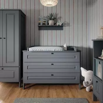 VitaliSpa Ajaton Wickelkommode grau, 3 Schubladen, 133x98,4cm (50169)