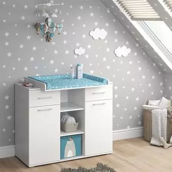 VICCO Leonie Wickelkommode weiß, 113x109cm (35031)