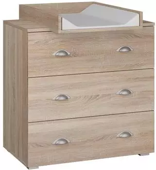 Bim Furniture Mia Kommode mit Wickelunterlage 80cm, Sonoma Eiche