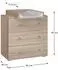Bim Furniture Mia Kommode mit Wickelunterlage 80cm, Sonoma Eiche