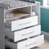 VICCO Oskar Wickelkommode weiß/Goldkraft Eiche, 3 Schubladen (55591)
