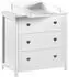Vipack Amori Wickelkommode mit Aufsatz, MDF/Kiefer, weiß, 3 Schubladen (001315005616)