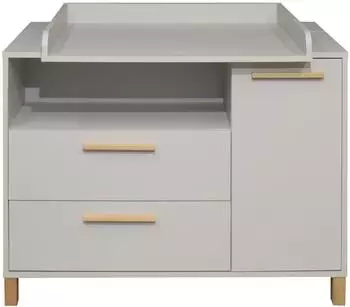 M&auml;usbacher Olivia Wickelkommode 119cm breit, kreidegrau matt (60367260-0)