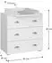 Bim Furniture Mia Kommode mit Wickelaufsatz, 80cm, matt weiß (Mia 80)