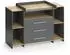 VICCO Wickelkommode Oskar 143,2x93cm, 3 Schubladen, anthrazit/Goldkraft Eiche (55593)