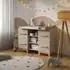 VitaliSpa Malia Wickelkommode 133x98cm, Kaschmir/Eiche Artisan, 4 Schubladen (58351)