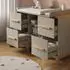 VitaliSpa Malia Wickelkommode 133x98cm, Kaschmir/Eiche Artisan, 4 Schubladen (58351)