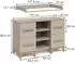 VitaliSpa Malia Wickelkommode 133x98cm, Kaschmir/Eiche Artisan, 4 Schubladen (58351)