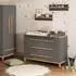 VitaliSpa Wickelkommode Malia grau/Eiche Artisan, 3 Schubladen (58356)