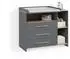 Livinity Torino Wickelkommode anthrazit/Goldkraft Eiche, 3 Schubladen (58766)