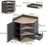 VICCO Aria Wickelkommode anthrazit, 4 Schubladen, 85x90cm (59340)