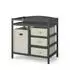 VICCO Nunjo Wickelkommode anthrazit mit Stoffschubladen, 85x87cm (54887)