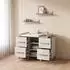 Livinity Mailo Wickelkommode weiß/Artisan Eiche, 4 Schubladen (59771)