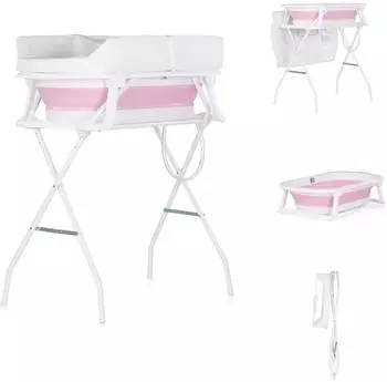 Chipolino Sonata Babywanne & Wickeltisch 2-in-1, faltbar, rosa (SHVSO0263PI)