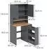 VICCO Viktor Waschmaschinenschrank mit Rollregal, anthrazit/Goldkraft Eiche, 93,6x88,2cm (61404)
