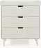 en.casa Sallinrar Wickelkommode mit abnehmbarer Wickelauflage, 3 Schubladen, 92x84x50cm, beige