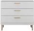 LES TENDANCES Kubi Kinderkommode weiß, 3 Schubladen, 100x47x90cm
