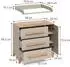 VitaliSpa Malia Wickelkommode cashmere/artisan mit Schubladen, 98x98cm (60581)