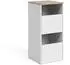 VICCO Viktor Wäscheschrank 2 Türen, weiß/Artisan-Eiche, 40,2x88,2cm (62862)