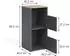 VICCO Viktor Wäscheschrank 2 Türen, anthrazit/Goldkraft Eiche, 40,2x88,2cm (62861)