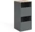 VICCO Viktor Wäscheschrank 2 Türen, anthrazit/Goldkraft Eiche, 40,2x88,2cm (62861)