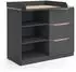 VICCO Ruben Wickelkommode 3 Schubladen, anthrazit/Artisan-Eiche, 113x93cm (62883)