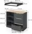 VICCO Ruben Wickelkommode 3 Schubladen, anthrazit/Artisan-Eiche, 113x93cm (62883)