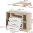 VICCO Olina Wickelkommode Sonoma/Weiß 138,3x93cm (62872)