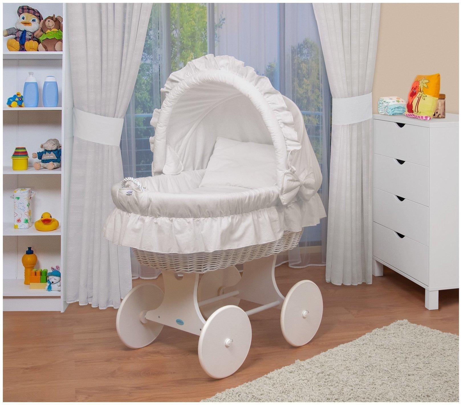 Waldin Baby Stubenwagen-Set (1201) Gestell/Räder weiß lackiert, weiß Test  TOP Angebote ab 199,99 € (Juni 2023)