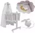 Serina Babywiege + 9 tlg. Zubehör weiß/beige