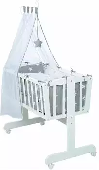 Roba Komplettwiegenset Little Stars wei&szlig;