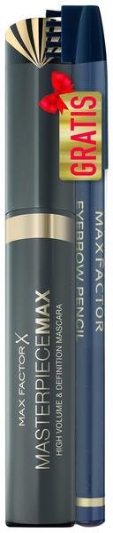 Max Factor Masterpiece Max Mascara plus Gratis Eyebrow Pencil Hazel, 1er Pack (1 x 7 ml)