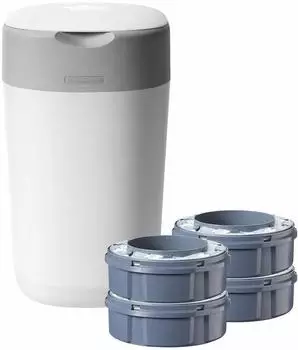 Tommee Tippee Twist & Click Windeleimer inklusive 4er-Pack Nachfüllkasetten