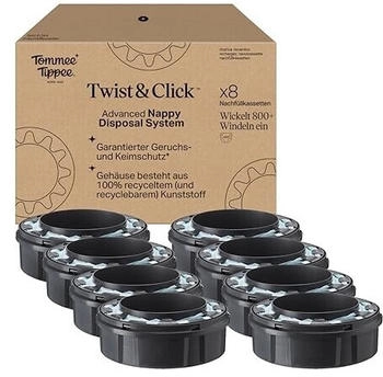 Tommee Tippee Twist & Click Advanced Windeleimer Nachfüllkassetten (8 St.)