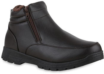 VAN HILL Warm gefütterte Winter Kunstfell 840006 dunkelbraun