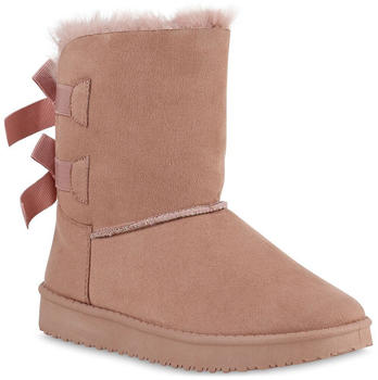 VAN HILL Schlupfstiefeletten Winter warm gefüttert hellbraun