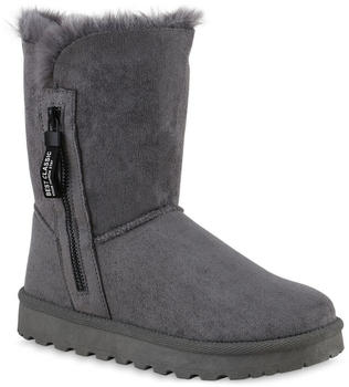 VAN HILL Warm gefütterte Winter Kunstfell 839666 grau