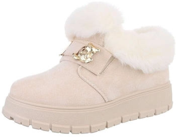 Ital Design Stiefeletten Wildlederoptik beige