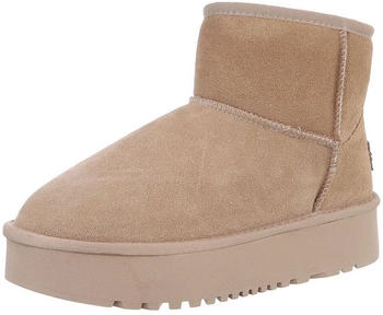 Ital Design Snowboots Dekofell 4076 hellbraun