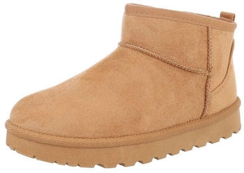 Ital Design Snowboots Freizeit 87451969 Flach Plateaustiefeletten in camel