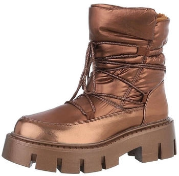 Ital Design Stiefeletten Plateaustiefeletten Schnürstiefeletten bronze
