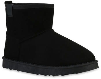 VAN HILL Winter flach Profilsohle bequem 216390 schwarz