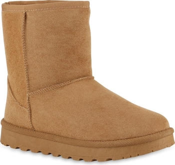 VAN HILL Winter flach Profilsohle bequem 216507 beige