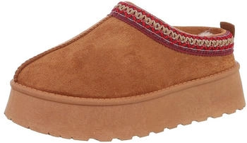 Ital Design Stiefeletten Plateaustiefeletten Textil camel