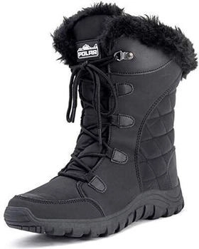 Polar Quilted Schnürstiefel schwarz AYC0129