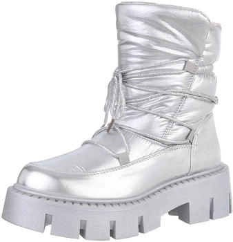 Ital Design Snowboots metallischer Look 9898 silber