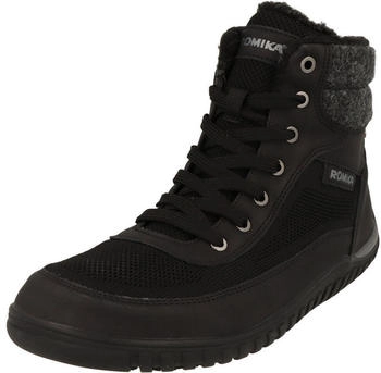 Romika Keilabsatz Schürboots Outdoorschuh Filzkragen schwarz