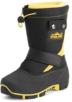 Polar Kinder Winter Thermal Warm Kunstpelz Stiefel schwarz gelb YC0696