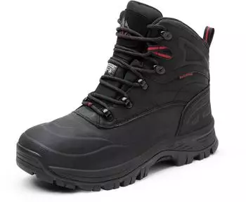 NORTIV8 Snow Winter Insulated Waterproof Outdoor Boots (A0014) schwarz