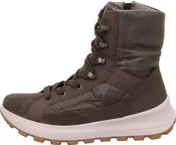 Legero Lace-up Ankle Boot Leather/Textile grau